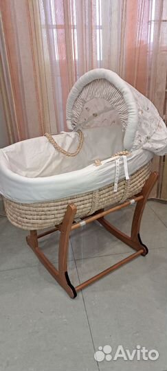 Детская люлька колыбель плетеная