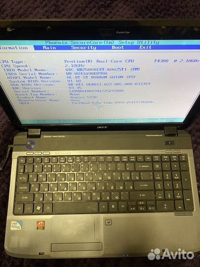 Acer aspire 5738z