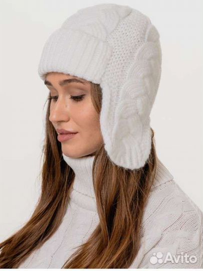 Шапка ушанка зимняя женская