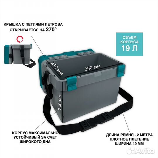 Ящик Петрова для зимней рыбалки (2-х секционный)