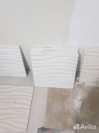 3D гипсовые панели волна