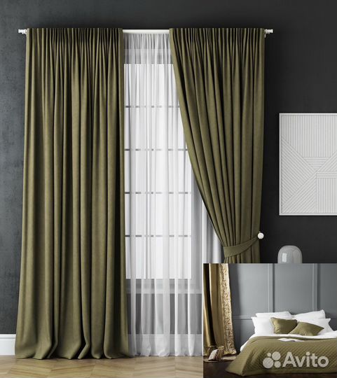 Шторы готовые канвас