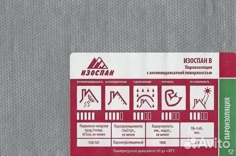 Пароизоляция ветрозащита Изоспан