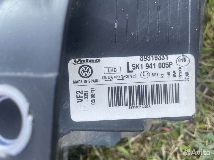 Фары передние на Golf 6