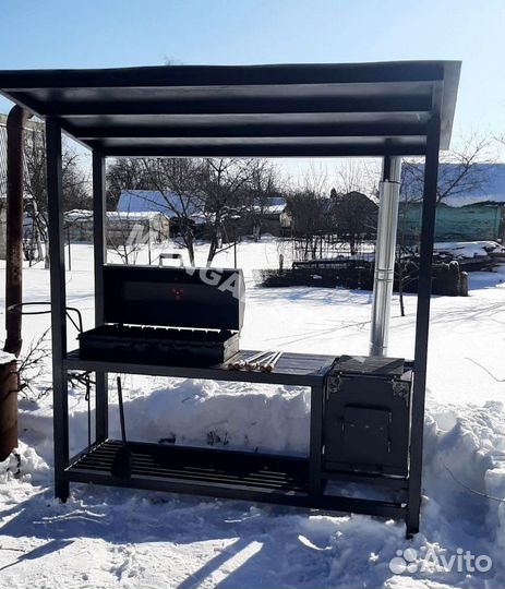 Мангал с крышей