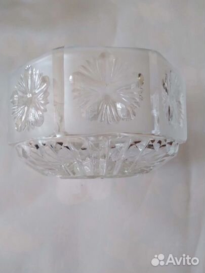 Ваза для конфет, чешский хрусталь