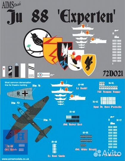 1/72. aims. 72D021. Ju-88 'Experten'