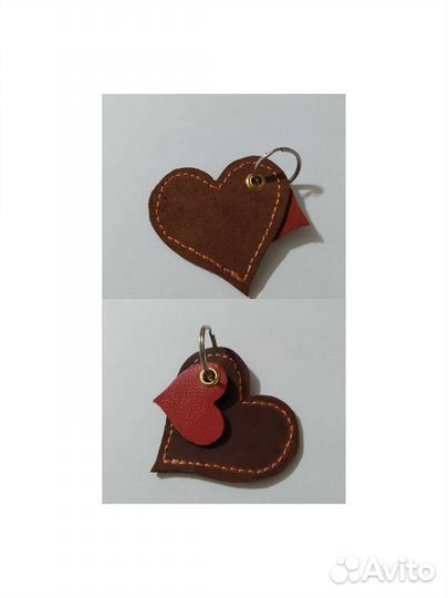 Брелки из натур кожи
