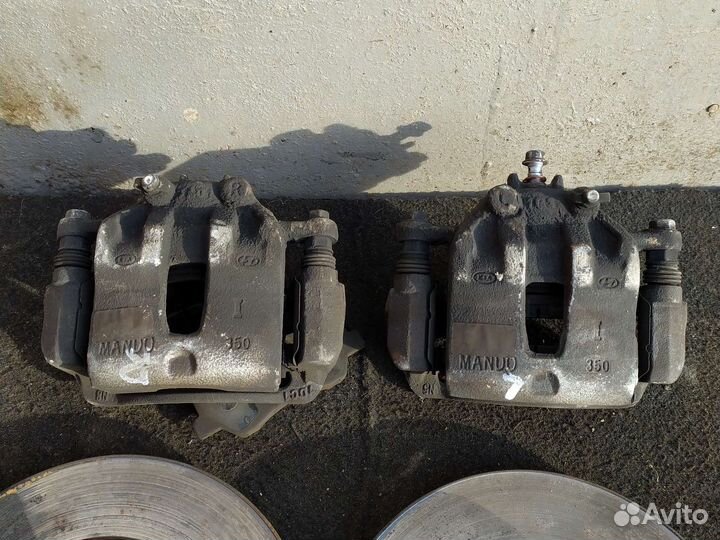 Передние тормозные суппорта hyundai solaris 2