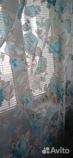 Тюль с карнизом на кухню