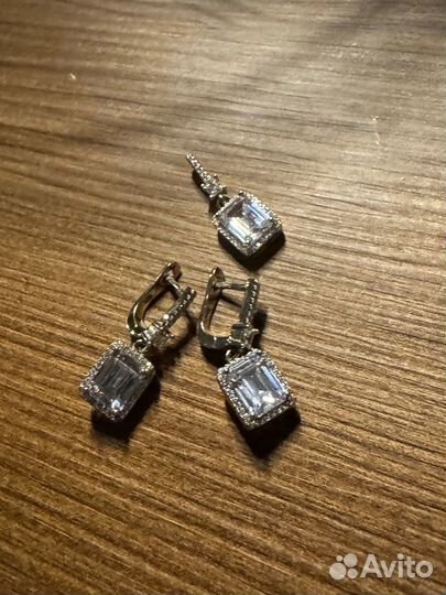 Сережки серебро