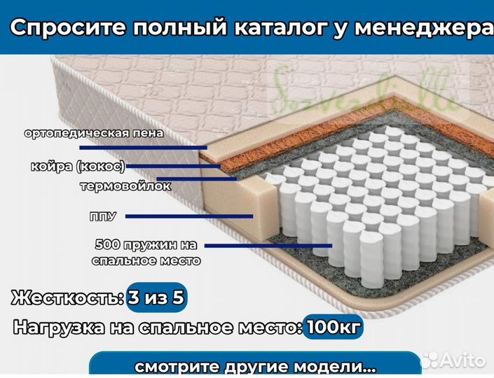 Матрас 140х200 ортопедический