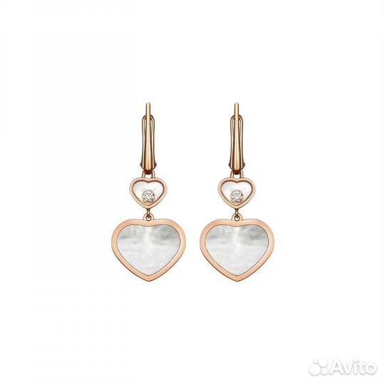 Chopard happy hearts серьги оригинал