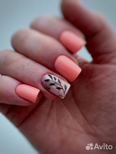 Маникюр наращивание ногтей