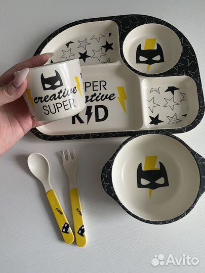 Набор детской посуды бамбук