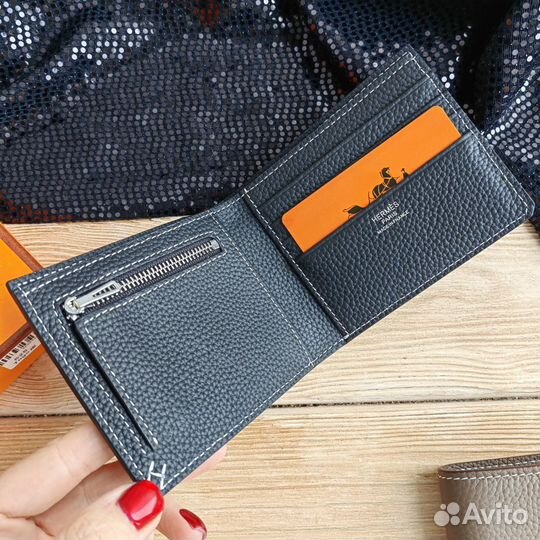 Портмоне кошелёк мужской кожаный Hermes