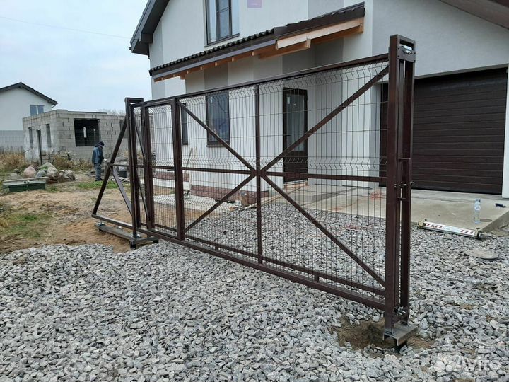 Откатные ворота под ключ