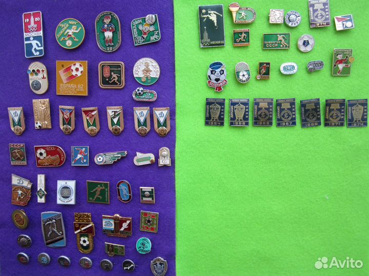 Хоккей, футбол и другие - наборы значков