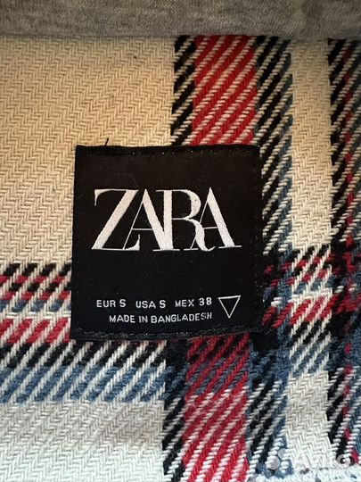 Клетчатая Рубашка теплая мужская Zara