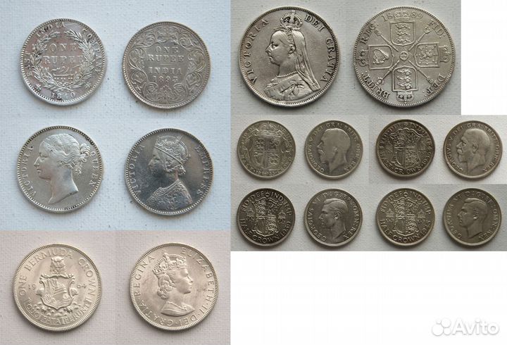 Серебряные монеты Британской империи и колоний