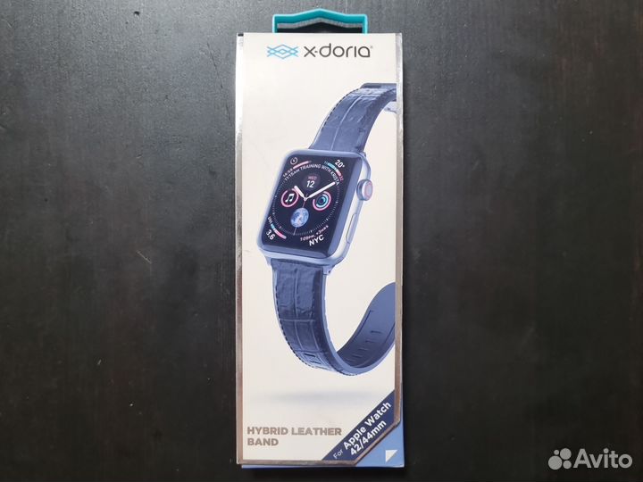 Ремешок кожаный для Apple Watch 42 44 45 49 мм