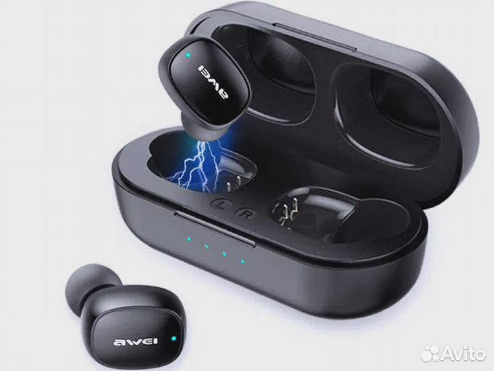 Наушники беспроводные в кейсе awei T13