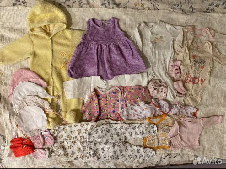 Вещи пакет для новорожденного №2 на девочку 56-62