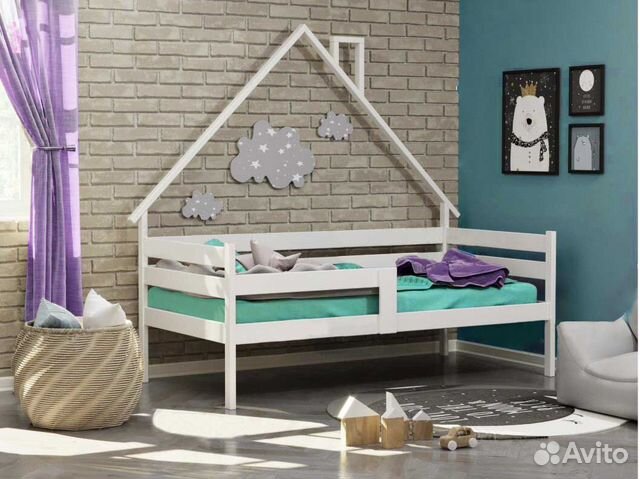 Софа высокий борт для малыша Домик берёза