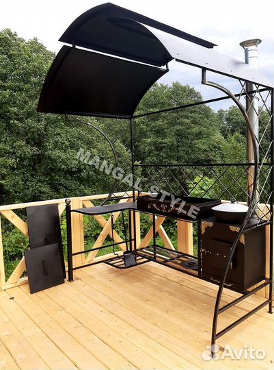 Мангал с крышей