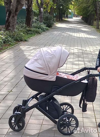 Коляска 2 в 1 indigo эко кожа