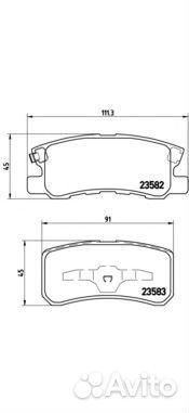 Колодки тормозные дисковые зад P54031 Brembo