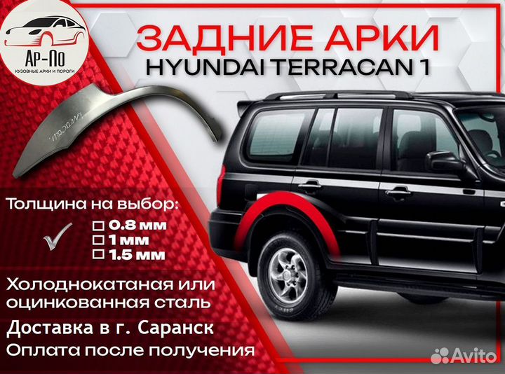 Ремонтные арки на Hyundai Terracan 1 задние