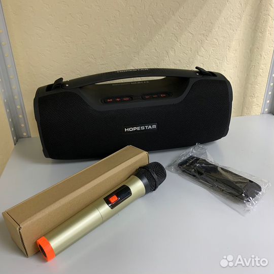 Мощная беспроводная колонка с микрофоном