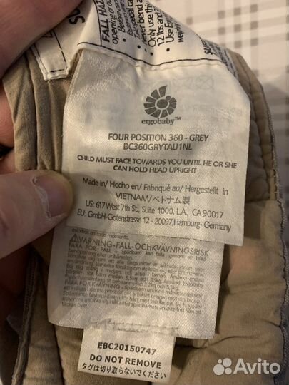 Кенгуру эргорюкзак ergobaby