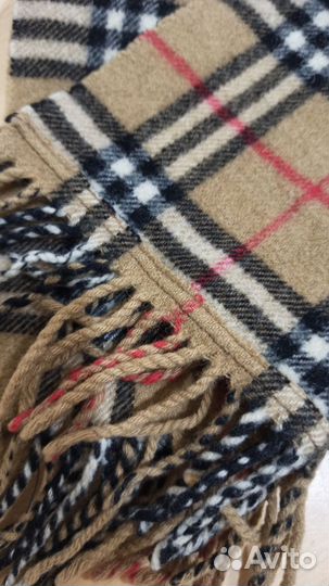 Шарф Burberry шерсть, винтаж, унисекс