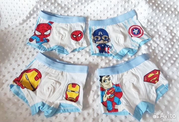 Трусы боксеры набор для мальчика 4шт,на 2 года