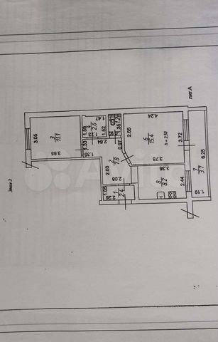 2-к. квартира, 48,7 м², 3/3 эт.