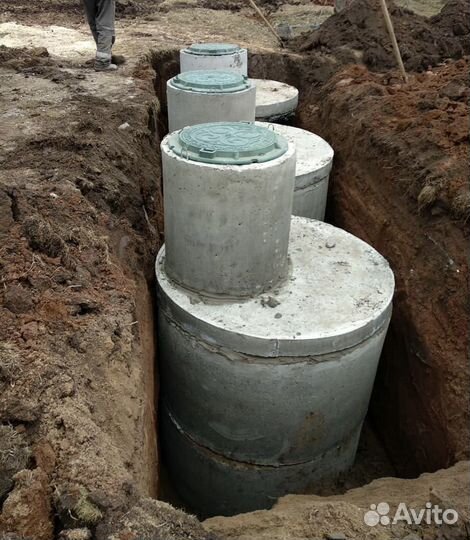 Септик переливной из двух и трёх секций