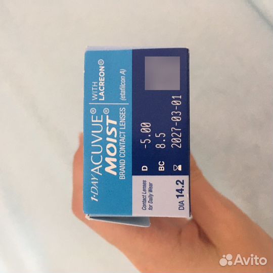 Контактные линзы acuvue 1 day moist