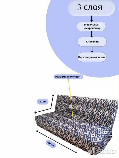 Новые Чехлы на диван Бединге(ikea) Ника(Аскона)