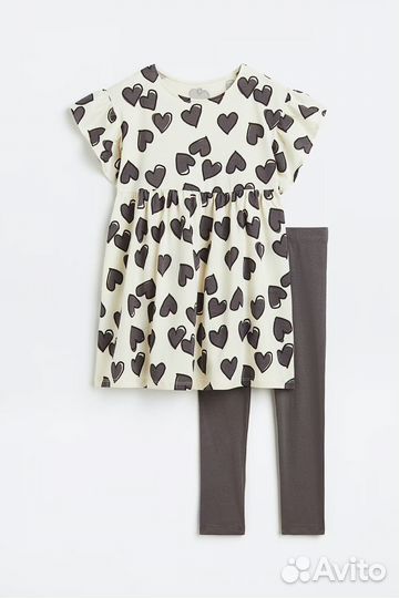 Комплект платье и леггинсы hm 116 122 128
