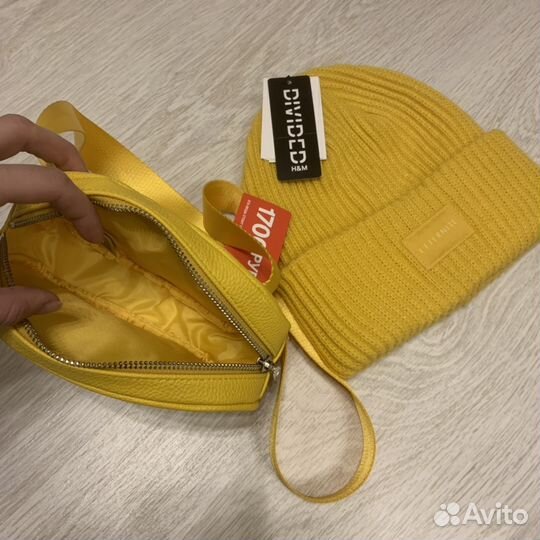 Сумка поясная и шапка H&M