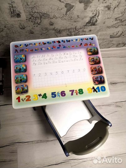 Растущий стол со стульчиком плюс мольберт