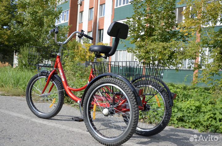 Надежный трёхколесный велосипед для взрослых