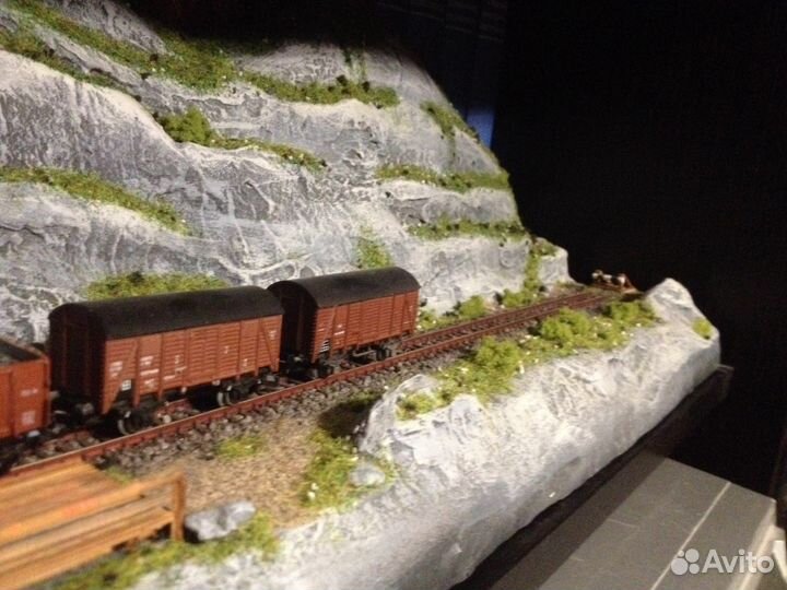 Жд Диорама в N 1:160 (84х18х16)
