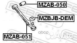 Сайлентблок задний переднего рычага mzab050 Febest