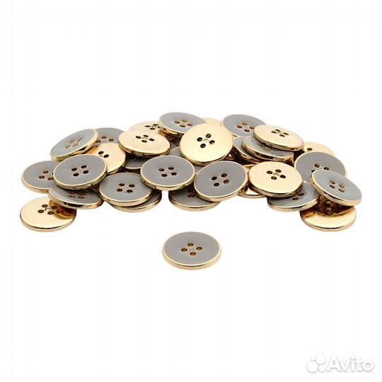 Beige/G бежевый с золотом RB z-93 Пуговица 36L (23мм), 4 прокола пластик (Beige/G бежевый с золотом)