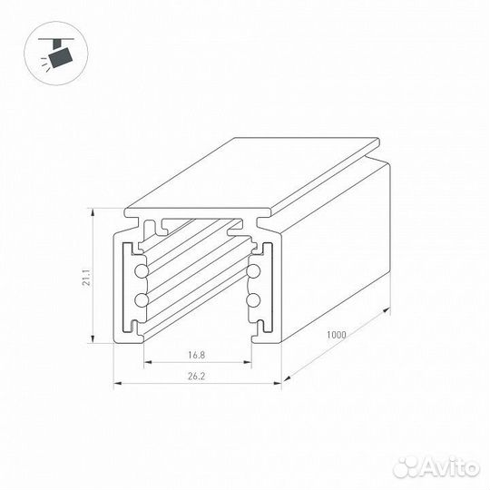 Трек накладной Arlight MAG-orient 37308