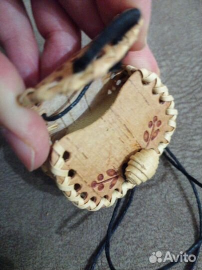 Сумочка игольница из бересты 5*4*2,5см