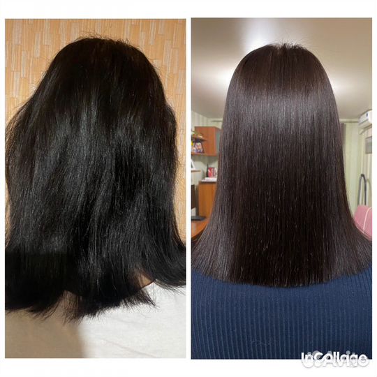 Кератиновое выпрямление волос